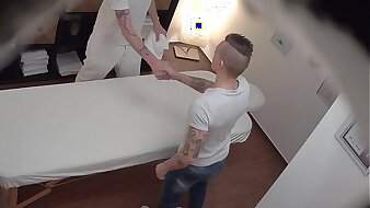 Young Candid Guy Gets Anal Fuck on Massage Table