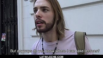 LatinLeche - Latino Kurt Cobain Lookalike Fucks A Saleable Cameraman For Cash