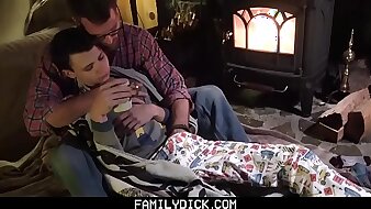 FamilyDick - stepDaddy warms up his wet bottom boy by fucking him changeless